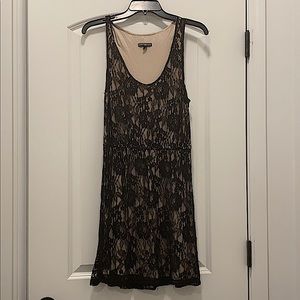 Black floral lace dress